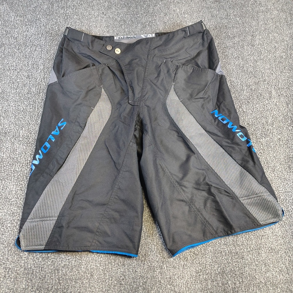 Salomon Men's Athletic Shorts Black Lightweight Stretch Size large